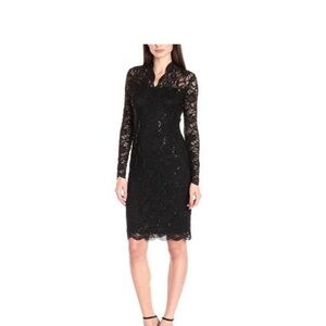 Stretch lace sheath dress